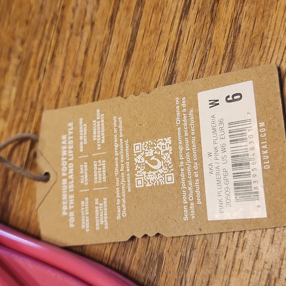 Olukai Pink Pulmeria Flop Flops Size 6 - Picture 2 of 6